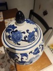 Large Blue   White Ginger temple Jar With Lid Porcelain Chinese