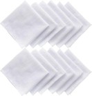 15 Pack Handkerchief 100  Cotton Soft White Men Hankie Hankerchieves 15  X 15 