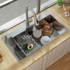 28  30  32  Drop In Kitchen Sink Top Mount Single Bowl Stainless Steel W  Faucet