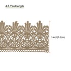 Cotton Lace Trim Vintage Crochet 3 Inch X 4 8 Yard Coffee Edge Ribbon