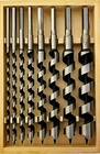 Hex Shank 8 Pc Wood Auger Drill Bits 9  Lg W Wood Box  new 