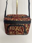 Raviani Red And Gold Tapestry Cosmetic Bag 