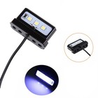 12v Universal Cnc Aluminum Motorcycle White Number License Plate Light Led M