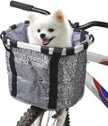 Bike Basket small Pets Cat Dog Folding Carrier removable Bicycle Handlebar Fr   