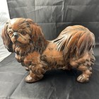 Rare Vintage Ceramic Copy Of Hubley Pekingese Cast Iron Door Stopper Statue