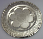 Large 6 75 Inch Sterling Silver Holy Communion Paten Dish Religious 1844 Antique