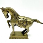 Vintage Small Prancing Brass Horse Figurine Statue Estate Collection  1