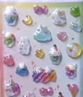 Amifa Kira Kira Animal Capsule Pvc Sticker Sheet Japan Rabbit Sweets