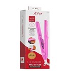 Kiss 1-inch Ceramic Pro Styler Flat Iron Styler Hair Straightener Pink New
