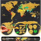 Travel Scratch Off Map Of The World Deluxe Wall Poster Gift For Travelers