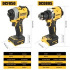 Dcf805 Dcd850 20v Max Brushless Combo Kit Cordless Screwdriver Impact Drill Bag