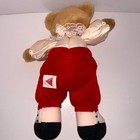 Vintage Dakin 1992 Brown Bear Plush Red White Teddy Stuffed Animal Htf Toy