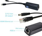 Gigabit Poe Splitter 12v 1a Output 1000mbps Power Over Ethernet Splitter Adapter