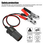 Car Battery Alligator Clamp Cable Clip Cigarette Lighter Adapter Socket 12v Us
