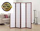 Roundhill Furniture Oriental Shoji 4 Panel Screen Room 4 Panel-screen  Cherry 