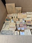 Mixed Lot Mounted Wood   Rubber Stamps Holiday Hearts Flowers Animals Themes