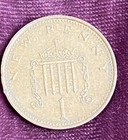 Vintage Antique Original Rare Coin Elizabeth Ii Uk 1 New Penny 1971 Dg Reg F D