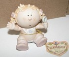Vintage Bumpkins Fabrizio George Good Ceramic Figurine Baby Girl W rattle