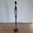 Vintage Modernist Brass African Style Sculpture Tall Man Figure India 17 1 4 