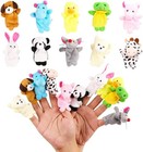 10pcs Finger Puppets Set - Soft Plush Animals Finger Puppet Toys For Kids  Mi   
