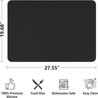 Silicone Stove Top Cover 28x20     Glass Stove Protector   Heat Resistant Mat