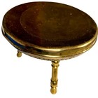 Turkish Moroccan Brass Foot Warmer Brazier 3-leg 1960s Pierced Stool plant Stand