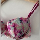 Pink Victoria s Secret Multicolor Floral Lace Date Push Up Bra 34b