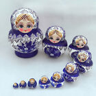 10pcs set Babushka Russian Nesting Dolls Matryoshka Stacking Wooden Toy Gift