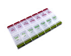 Jumbo Extra Large 8  X 4 25  Pill Organizer 7 Day 2 Times A Day Weekly Pill Box 