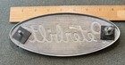 Vtg Oem Peterbilt Oval Truck Red Enamel Solid Metal Mancave Hood Emblem 8 