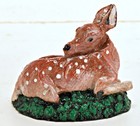 Vintage Miniature Hand Painted Pewter Fawn
