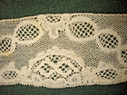 Antique Hand Made Mechlin Edging Lace Trim 53  X 1 5   dressmaking costume