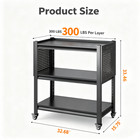 Outdoor Cart Grill Table With Storage  Heavy Duty Metal Rolling Grill Cart  Gril