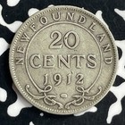 1912 Newfoundland 20 Cents Lot t6914 Silver 