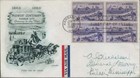 1950 Us Scott 994 Fdc Kansas City Missouri Centennial Sent To Biloxi Mississippi
