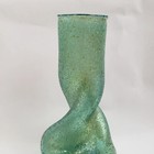 Vintage Vase Art Glass Rare Antique Collectible Studio Art Glass Green Swirl 