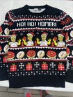 The Simpsons Sweater Men Medium Black Ugly Christmas Party Ho Ho Homer Donuts