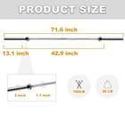 Straight Olympic Barbell  Alloy Steel  2-inch Diameter  Silver Finish  6ft