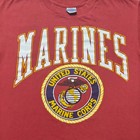 Vintage 80s United States Marine Corps Usmc Military Graphic T-shirt Usa - Large