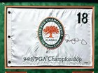 Rory Mcilroy Signed 2012 Pga Golf Championship Pin Flag Framed Uda Coa Autograph
