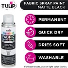 Fabric Spray Paint 3oz Black Permanent Color Quick Dry For Clothing Upholstery