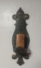 Pair Of Vintage Gothic Arts   Crafts Wall Sconce Hammered Cast Iron One Light