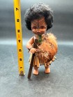 Vintage Mcm Maori New Zealand Tattoo Face Doll Figure Souvenir