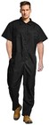  Lightweight Men s Short-sleeve Work Coverall With Elastic Waist Medium Black