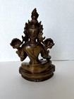 Vintage Green Tara Statue Of Compassion And Mercy