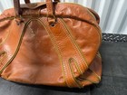 1970s Macgregor Brown Leather Duffel Tennis Bag     Vintage Sports Travel Gear