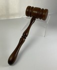 Vintage Wooden Gavel - 10  Long   Weighs About 5 Ounces