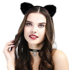 Cat Costume Accessories Cat Ears And Tail Set Black Animal Halloween Accessor