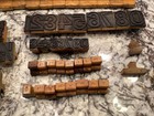 71 Vintage   Antique Wood Rubber Stamps - Letters Numbers Symbols