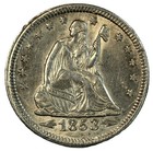 1853 25c Arrows And Rays Liberty Seated Quarter- Choice Au - Smh 1547